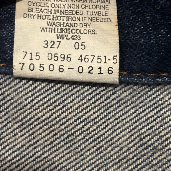 80s 70506-0216 Levi's Men's Blue Denim Jacket - Picture 6 of 7